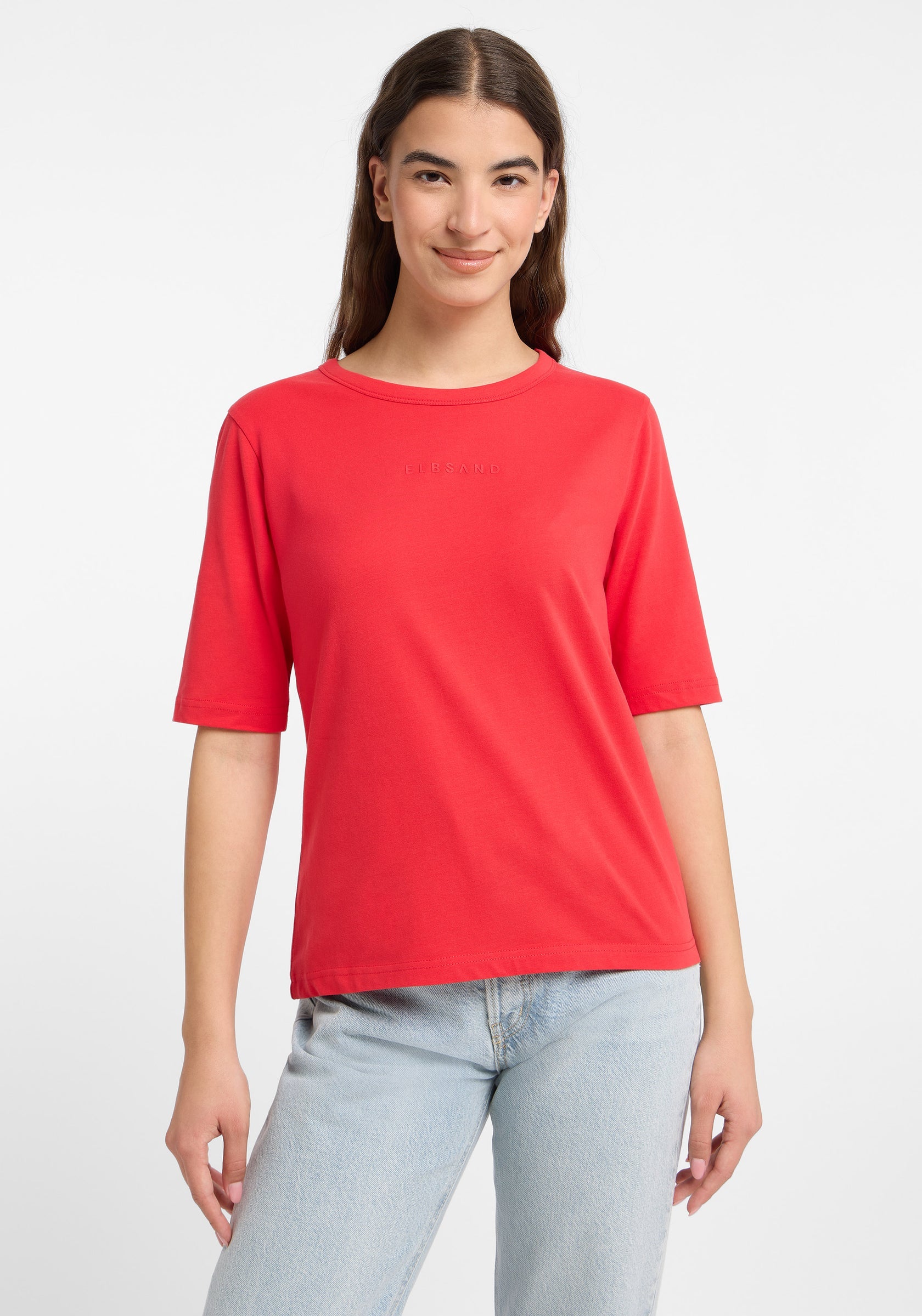 Siva T-shirt Slim Fit | Barberry (rood)