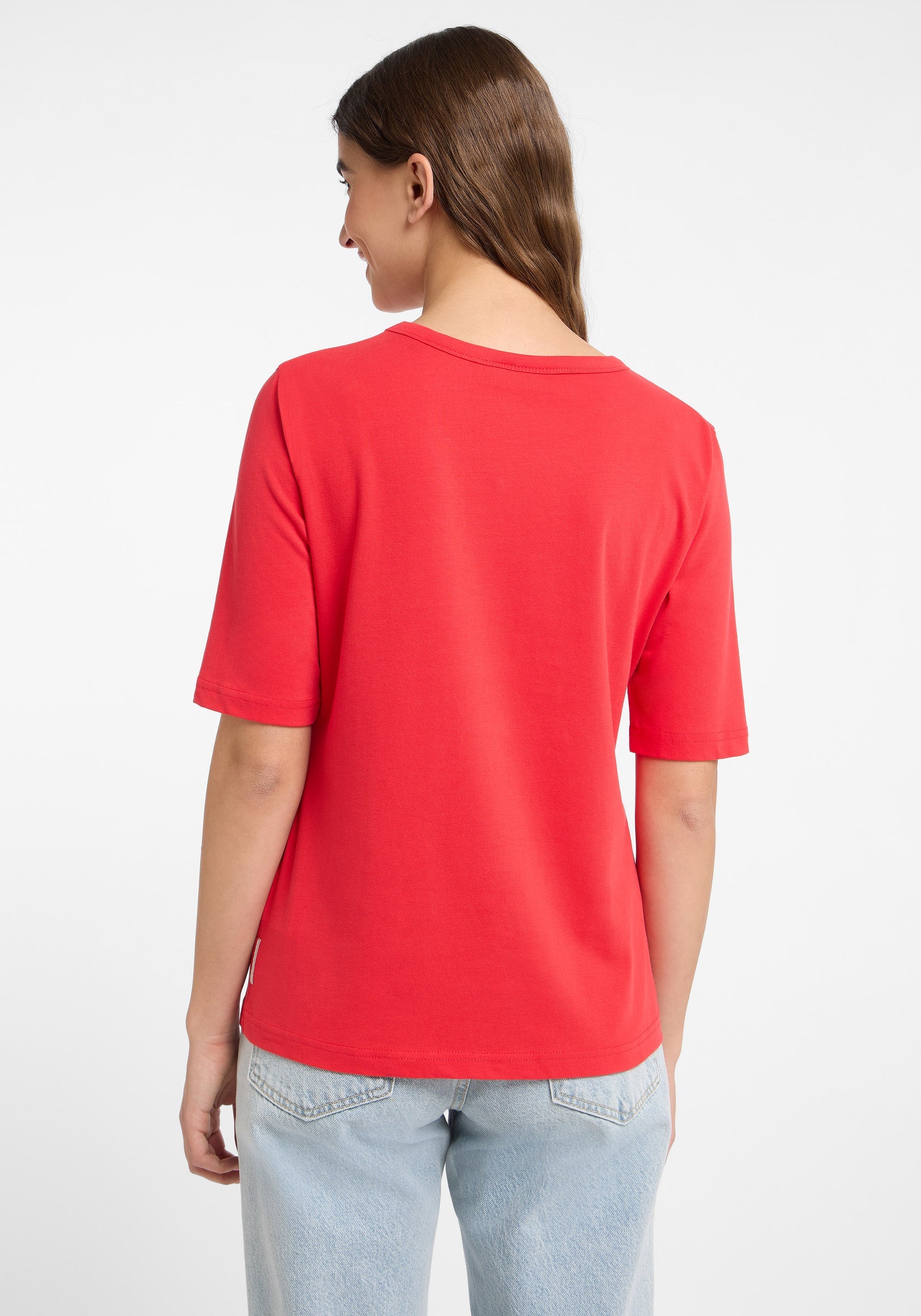 Siva T-shirt Slim Fit | Barberry (rood)